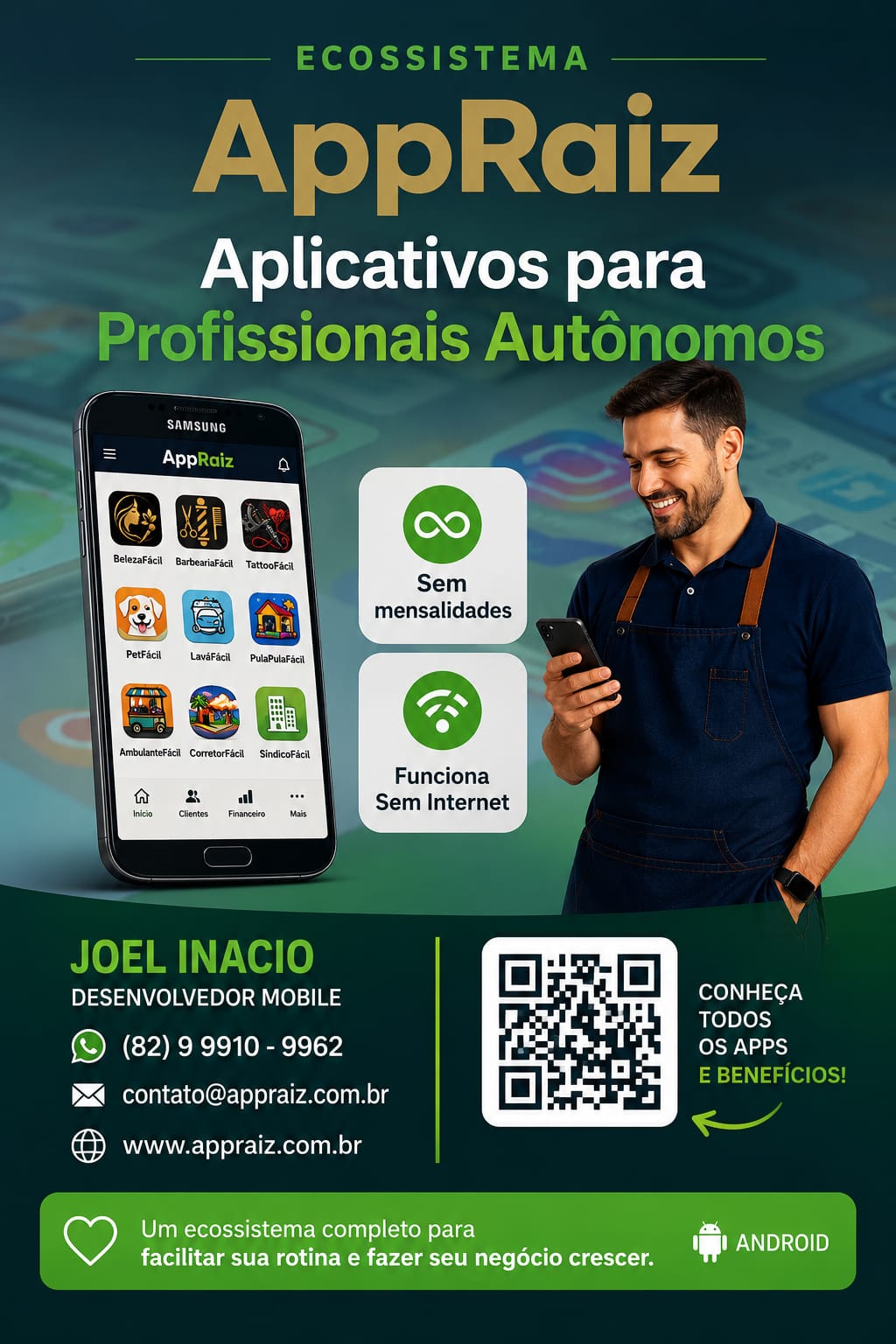 O cartão de visita representa a essência da marca, onde estão resumidas as premissas da empresa e seu propósito.